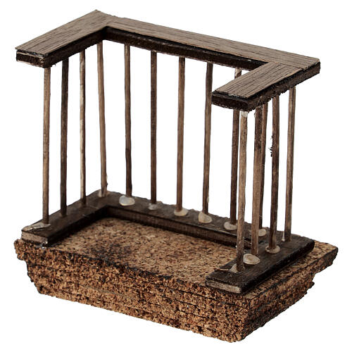 Balcão presépio napolitano 8x8 cm 4