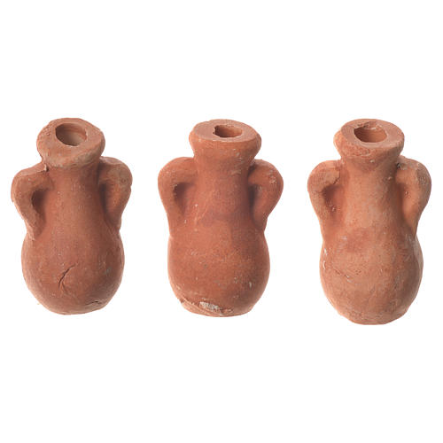 Assorted Amphorae in terracotta, 3 pieces for nativities 2