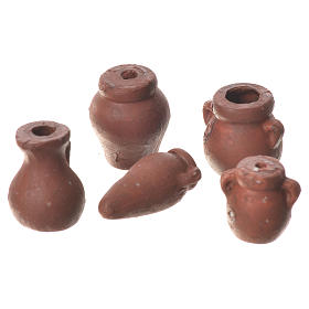 Assorted Amphorae in terracotta, 5 pieces for nativities
