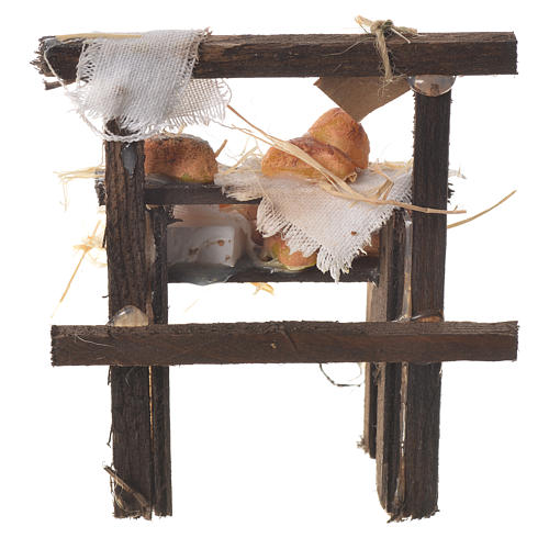 Nativity accessory, baker stall in wax 8.5x7x4.5cm 2
