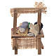 Banco stoffe presepe 10,5x7x4,5 cm s2
