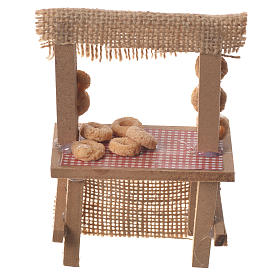 Cibo in miniatura presepe: Banco dei taralli presepe 10,5x7x4,5