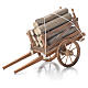 Carro con legname presepe napoletano 10x18x8 cm s1