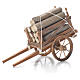 Cart with wood, Neapolitan Nativity 10x18x8cm s1