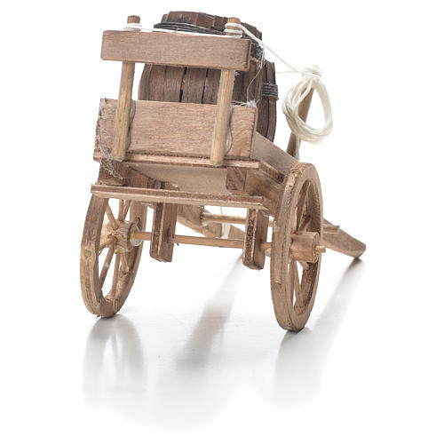 Carro delle botti presepe Napoli 10x18x8 cm 3