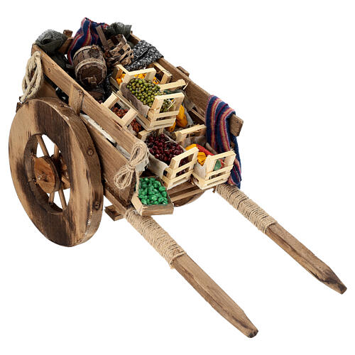 Carro frutta per presepe napoletano 24 cm 1