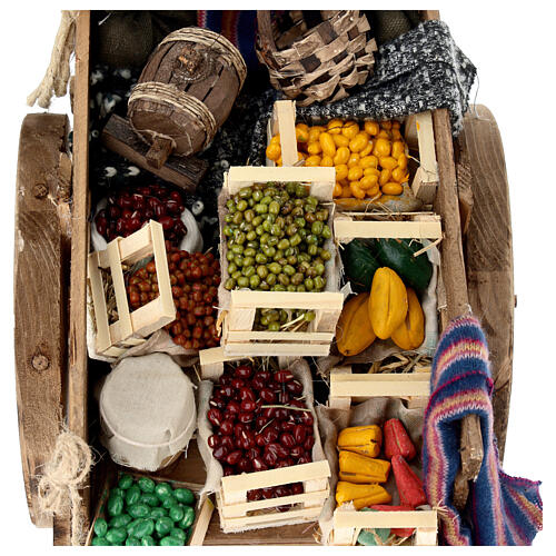 Carro frutta per presepe napoletano 24 cm 2