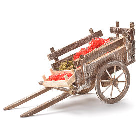 Belén napolitano: Carreta con tomates belén napolitano 12x20x8 cm Belén napolitano: Carreta con tomates belén napolitano 12x20x8 cm