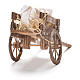 Cart with flour sacks, Neapolitan Nativity 12x20x8cm s3