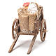 Cart with sacks and fabrics, Neapolitan Nativity 12x20x8cm s4