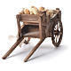 Wózek z chlebem szopka neapolitańska 12x20x8 cm s8