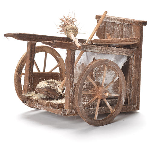 Dustman cart, Neapolitan Nativity 12x20x8cm 1