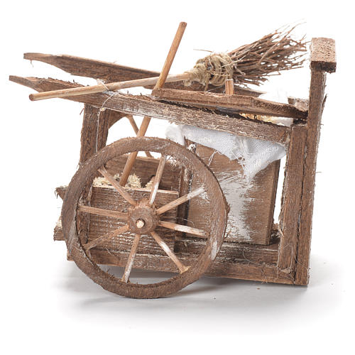 Dustman cart, Neapolitan Nativity 12x20x8cm 2