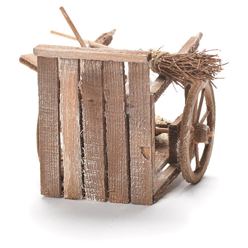 Dustman cart, Neapolitan Nativity 12x20x8cm 3