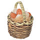 Accessory for nativities of 20-24cm, basket with eggs in wax s2