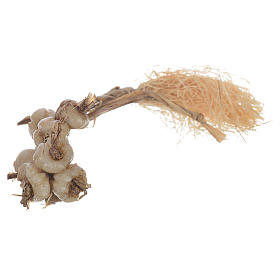 Miniature food: Onion braid in wax, accessory for nativities of 20-24cm
