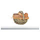 Accessory for nativities of 20-24cm, basket with bread in wax s3