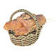 Accessory for nativities of 20-24cm, basket with bread in wax s4