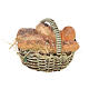 Accessory for nativities of 20-24cm, basket with bread in wax s1