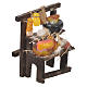 Nativity stall, cured meat seller in wax 8.5x6x4cm s2