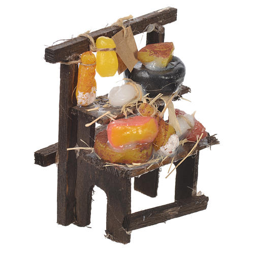 Nativity stall, cured meat seller in wax 8.5x6x4cm 2