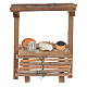 Banco legno formaggi cera presepe 9x10x4,5 cm s1