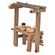 Nativity wooden stall with cheeses in wax, 9x10x4.5cm s2