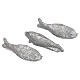 Grey fish for Nativity, 3 pieces s1