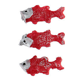 Rote Fische 3St. für Krippe