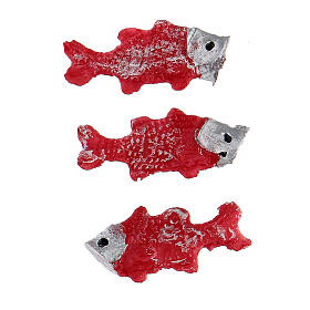 Rote Fische 3St. für Krippe