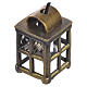 Metallic lamp for nativities measuring 2.1x2.1x3.4 with 3.5v light s1