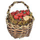 Accessory for nativities of 20-24cm, basket with red fruit in wax s1