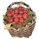Accessory for nativities of 20-24cm, basket with red fruit in wax s2