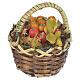 Accessory for nativities of 20-24cm, basket with fresh fruit in wax s1
