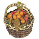 Accessory for nativities of 20-24cm, basket with fresh fruit in wax s2