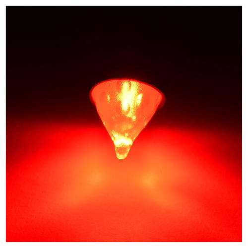 Luz LED efecto antorcha color rojo diám 8 mm belén 2