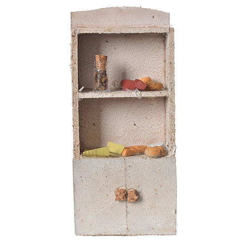 Cupboard for nativity with bread and spices 16x9x4cm 1
