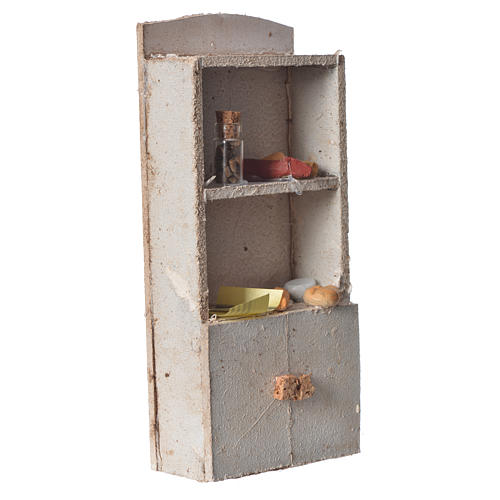Cupboard for nativity with bread and spices 16x9x4cm 2