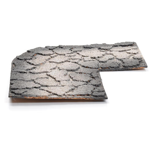 Curva estrada direita presépio 23x30 cm 2