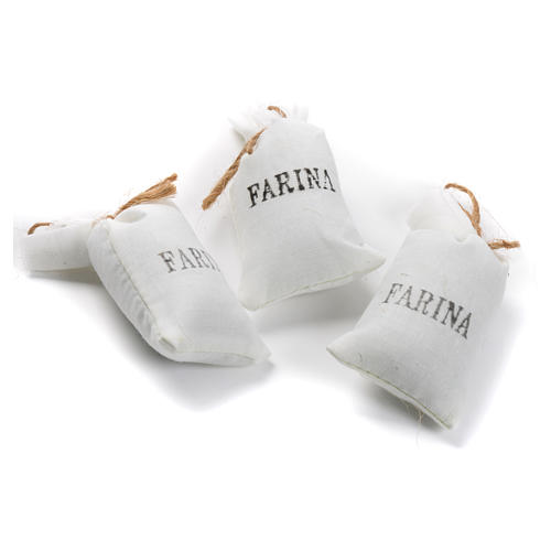 Flour sacks 3 pcs. in fabric for nativity 1