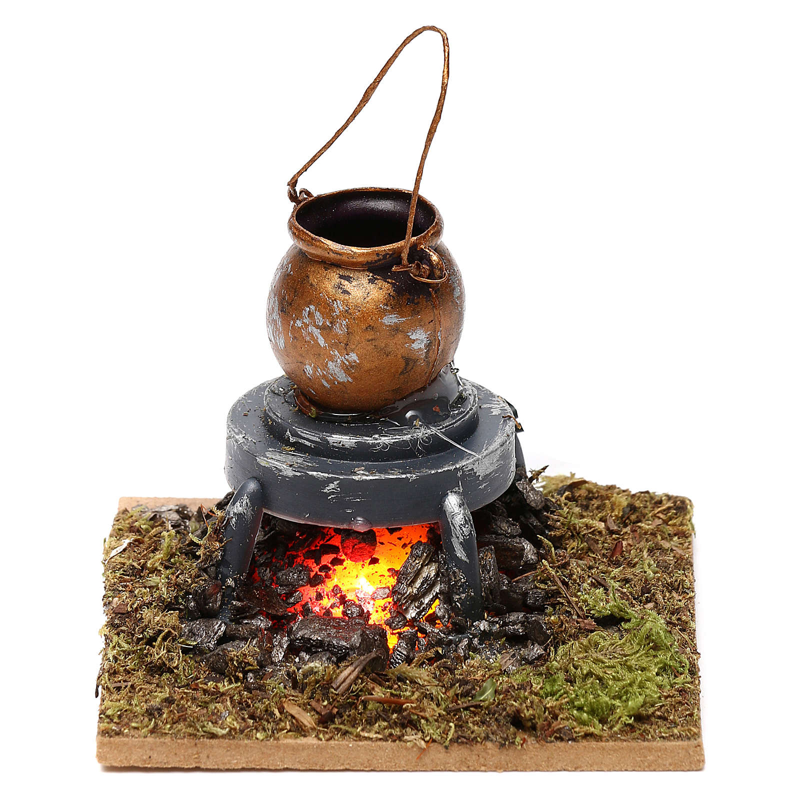 Feuerstelle, 2 LEDs gelb und rot, Flackerlicht, 10x6,5x7 cm, | Online