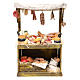 Käse- und Wurstwaren-Verkaufsstand aus Wachs 40x25x12,5 cm für DIY-Krippe s1