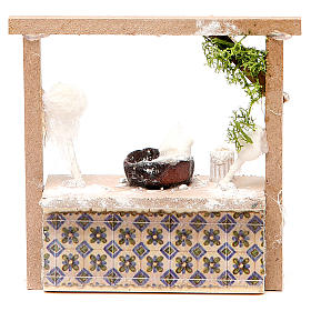 Lebensmittel-Miniaturen: Zuckerwatte-Marktstand 10,5x11x4 cm