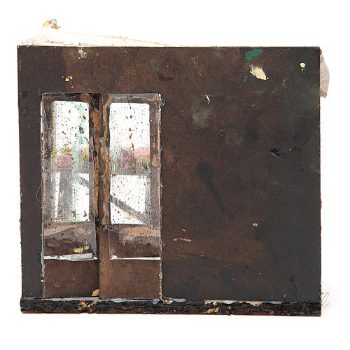 Bottega macellaio in cera presepe 18x20x14 cm 4