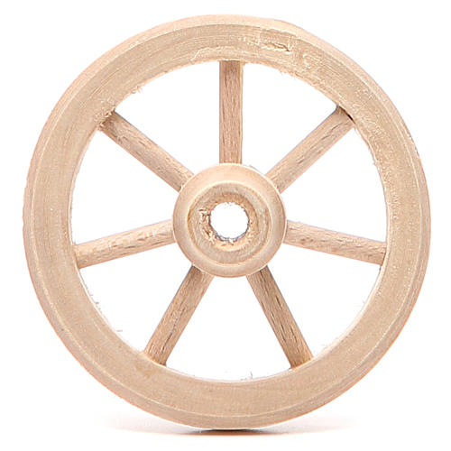 Wheel in wood diameter 6,5cm 1