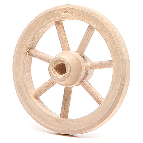 Wheel in wood diameter 6,5cm 2