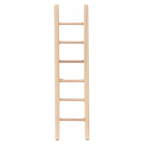 Step ladder in wood h. 14x3,5cm 1