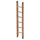 Little Ladder for nativity in dark wood h. 14x3,5cm s2