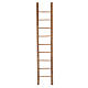 Escalera de madera oscura para belén h. 18x4 cm s1