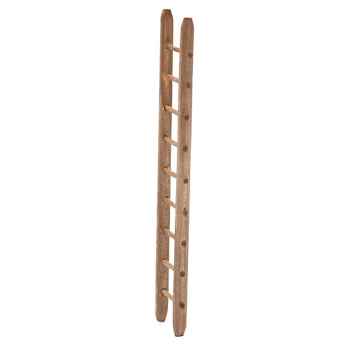 Escada em madeira escura para presépio 18x4 cm 2
